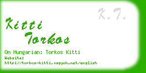 kitti torkos business card